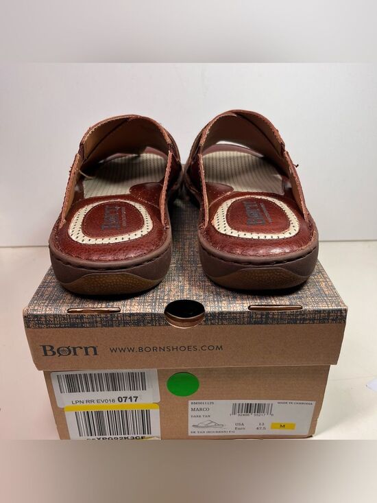 Born Mens Marco Full Grain Leather Slide Sandals main image 6